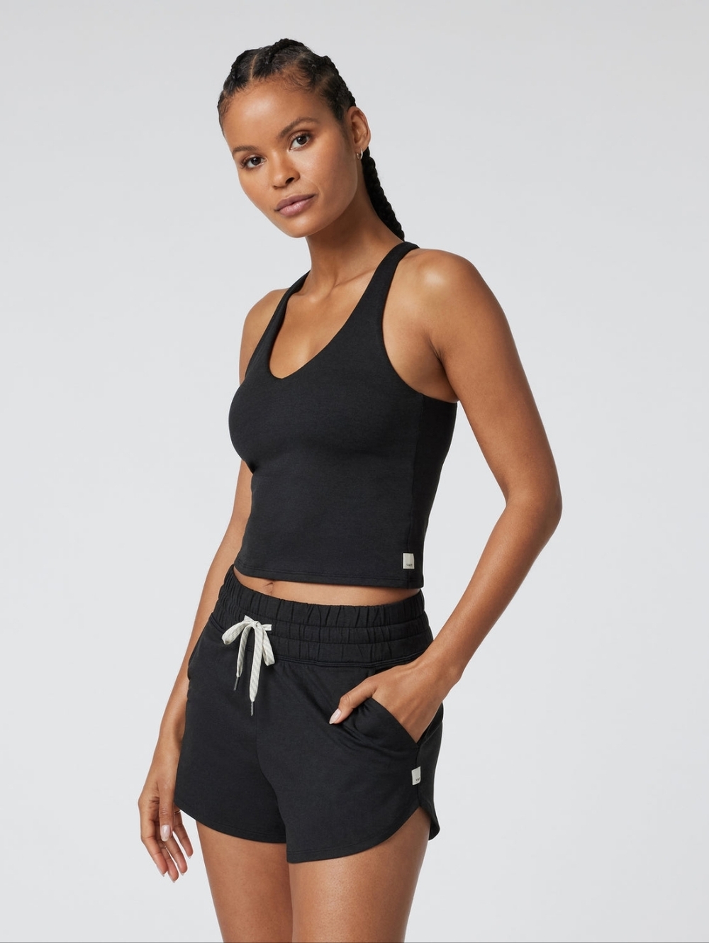Nwt Vuori Black Halo Performance Racerback Crop Tank